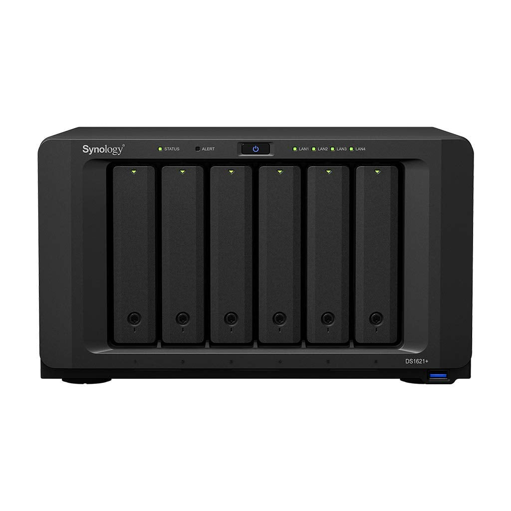 Synology Diskstation Ds1621+ Nas Server With Ryzen 2.2Ghz Cpu, 4Gb Memory, 6 Bay, 24Tb Bundle With 6X 4Tb Wd Red Plus